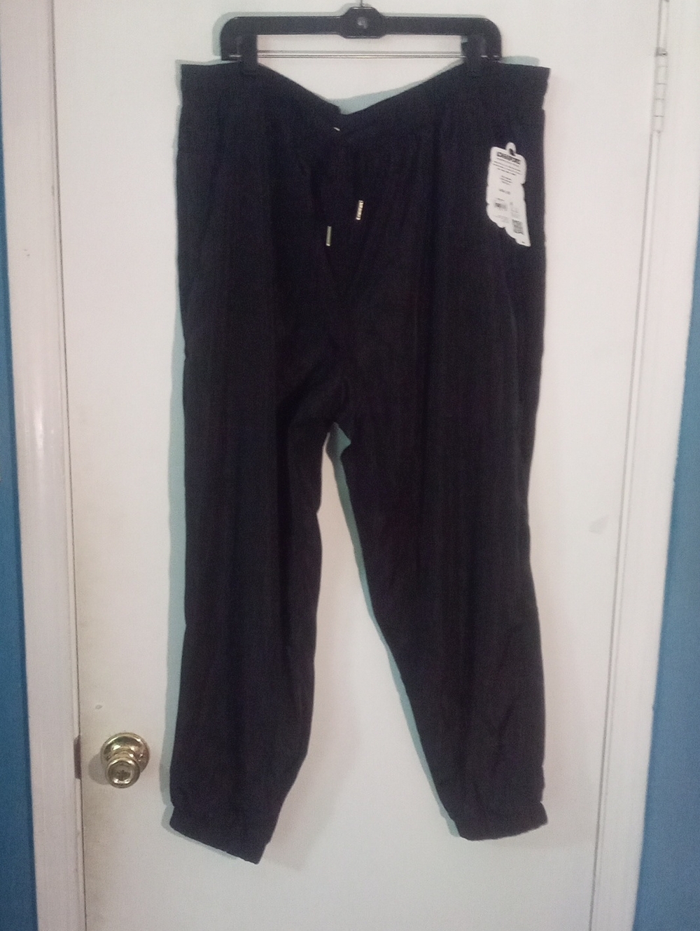 Love & Sports Black Drawstring Active Pants Sz 22 3XL NWT $30